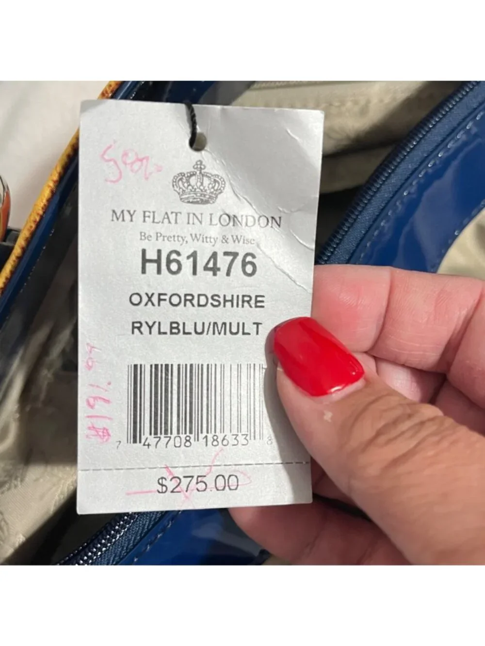 My Flat In London Oxfordshire Scottie Dog Satchel NWT Maximalist Preppy Bag $275